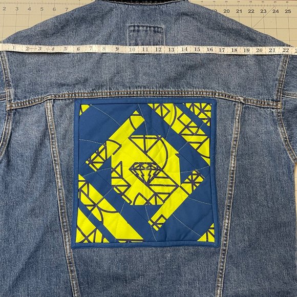 Denim Jacket with Original Patchwork Panel - Picture 7 of 11